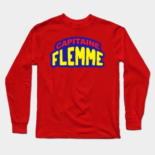 Capitaine flemme super héros Long Sleeve T-Shirt